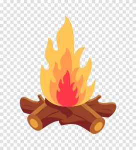 Campfire cozy outdoor camping transparent PNG image