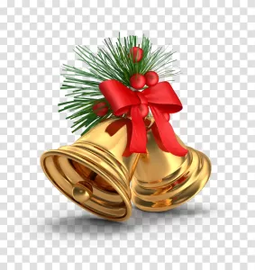 Christmas bell festive decoration transparent png image