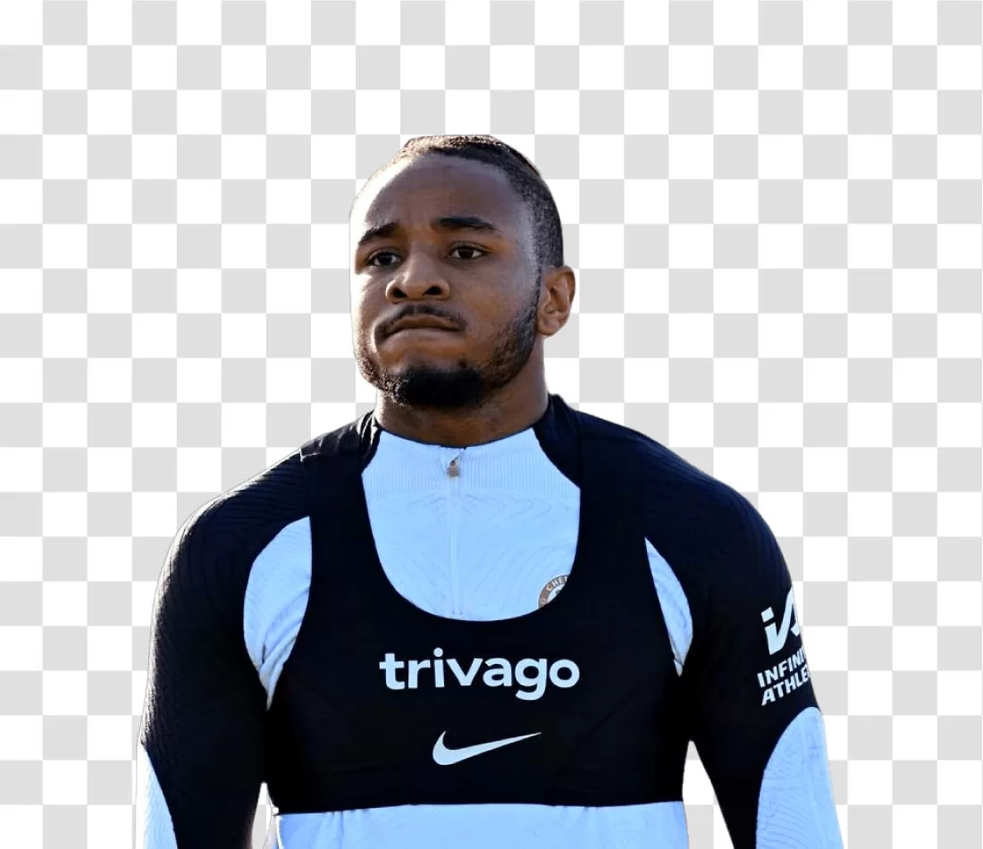 Christopher Nkunku skilled footballer associated with Chelsea transparent png image