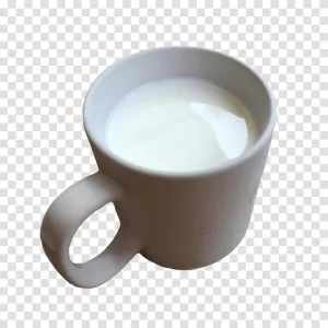 Cup with milk classic pairing transparent png image