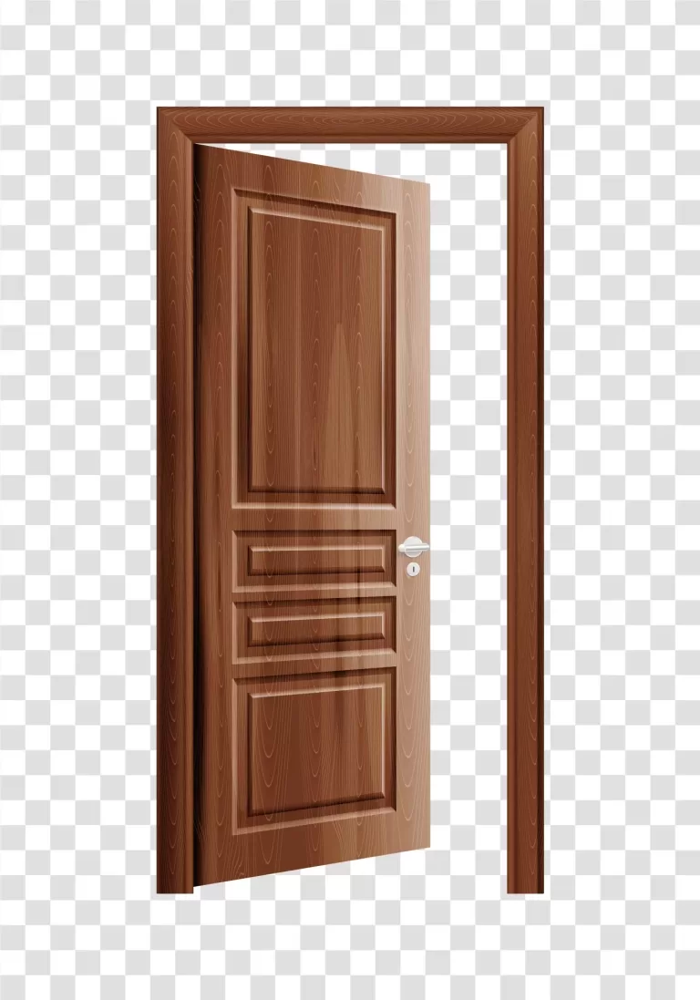 Door stylish wooden entrance transparent PNG image