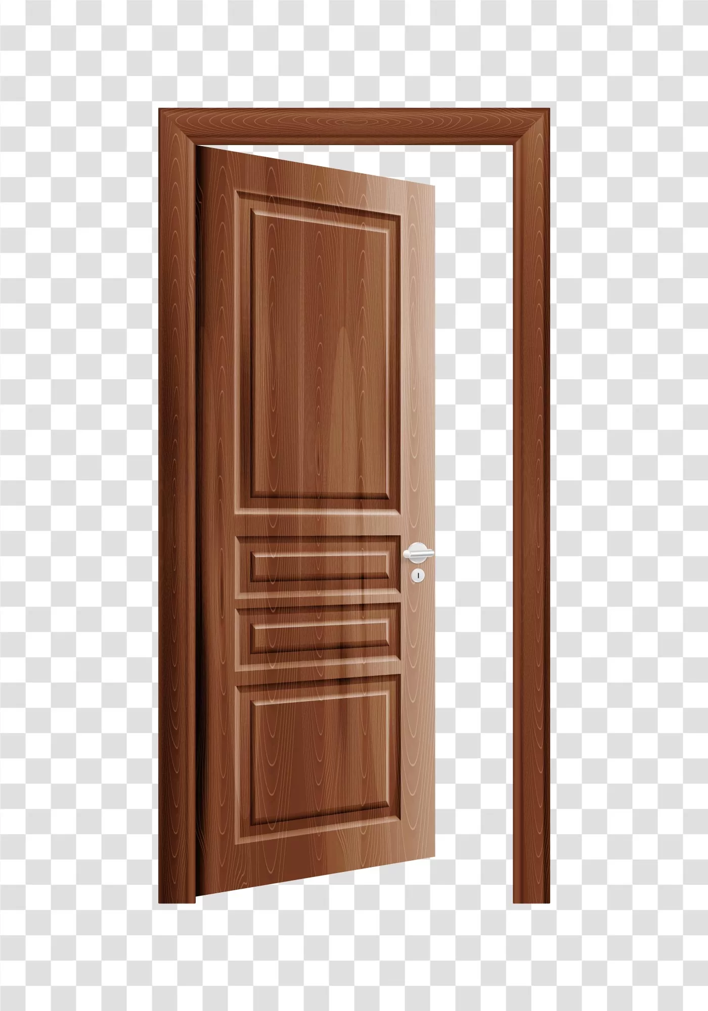 Door stylish wooden entrance transparent PNG image