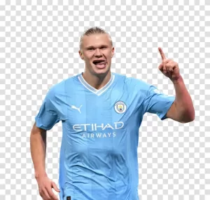 Erling Haaland Man City Premier League transparent PNG image