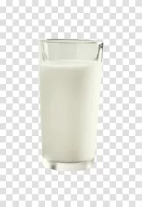 Glass of fresh milk wholesome goodness transparent png image