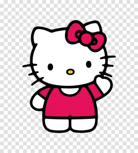 Hello Kitty adorable character cute bow transparent PNG image