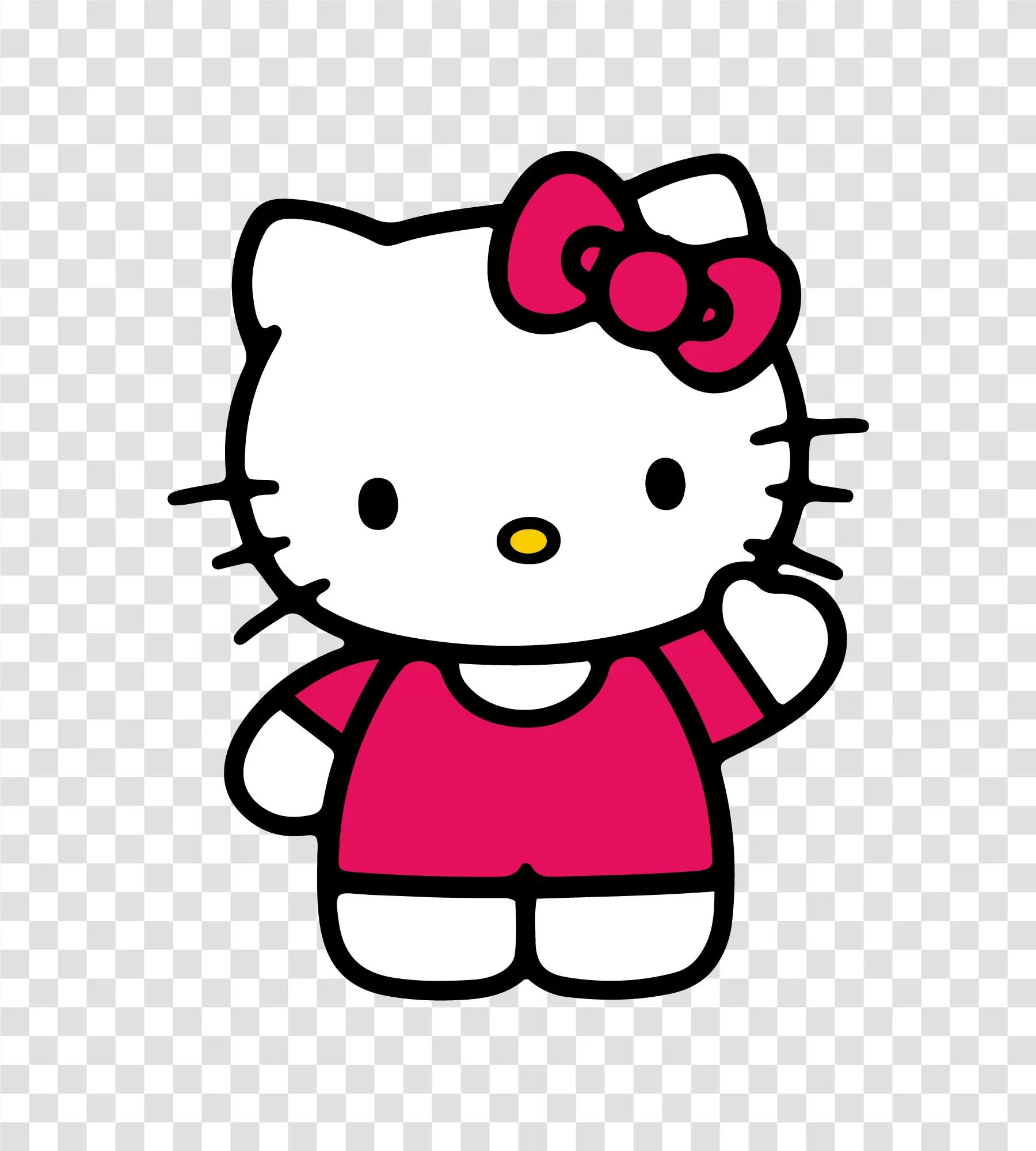 Hello Kitty adorable character cute bow transparent PNG image