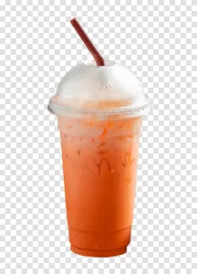 Iced milk tea beverage transparent png image
