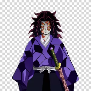 Kokushibo Demon Slayer upper moon transparent PNG image