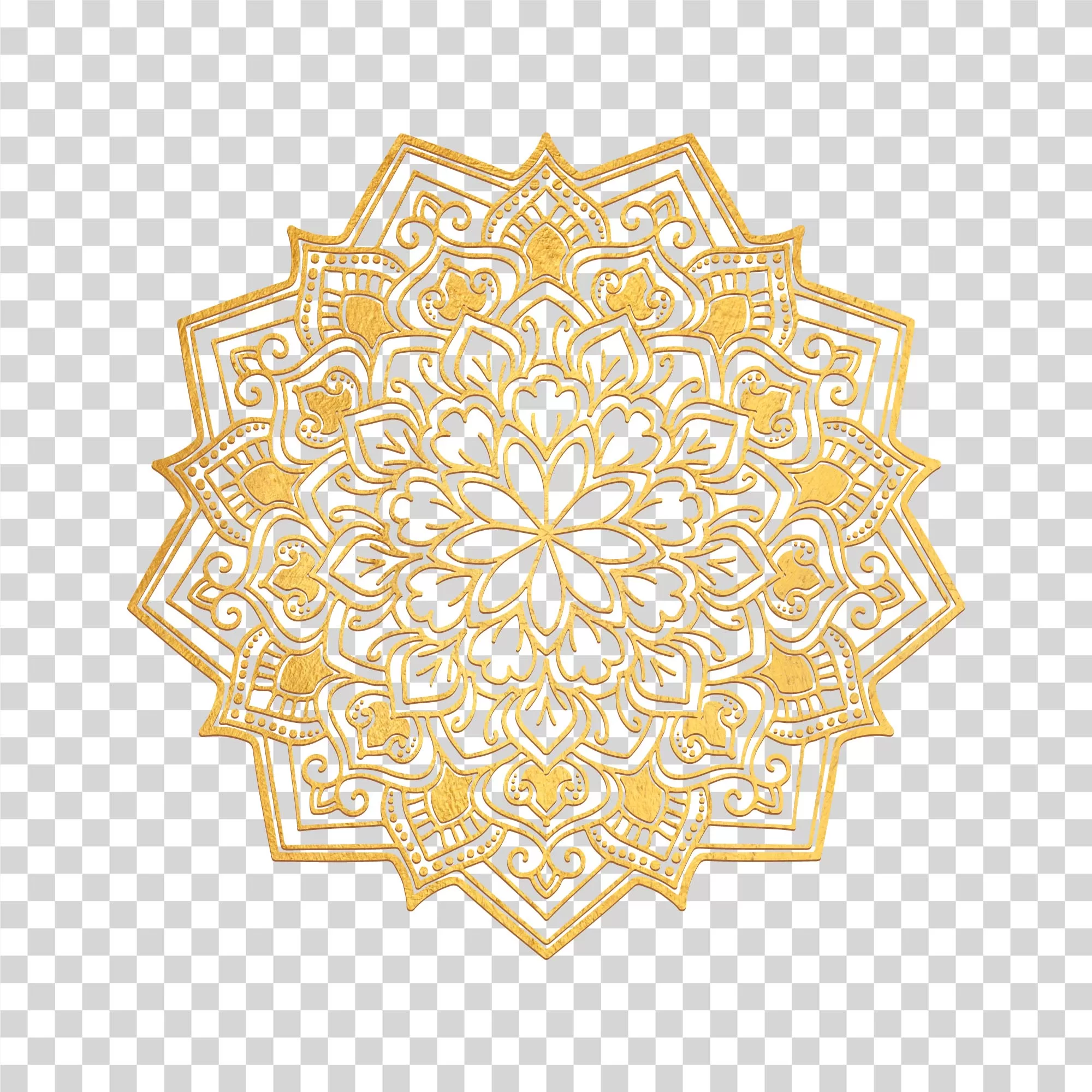 Mandala spiritual geometric design transparent PNG image