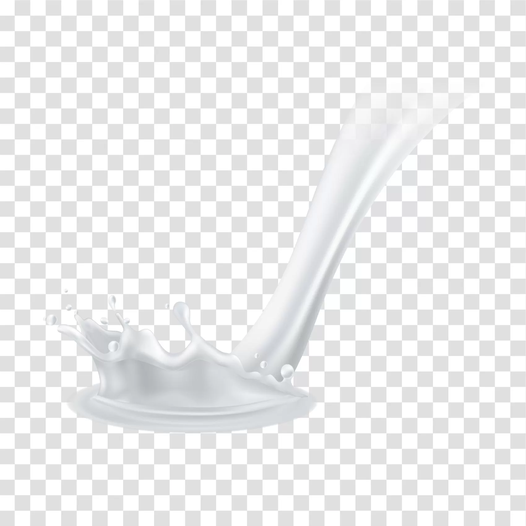 Milk splash pouring liquid transparent png image