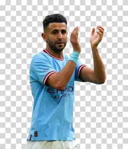Riyad Mahrez Man City player Al Ahly transparent PNG image
