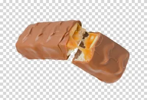 Snickers chocolate bar with caramel and peanuts transparent PNG image