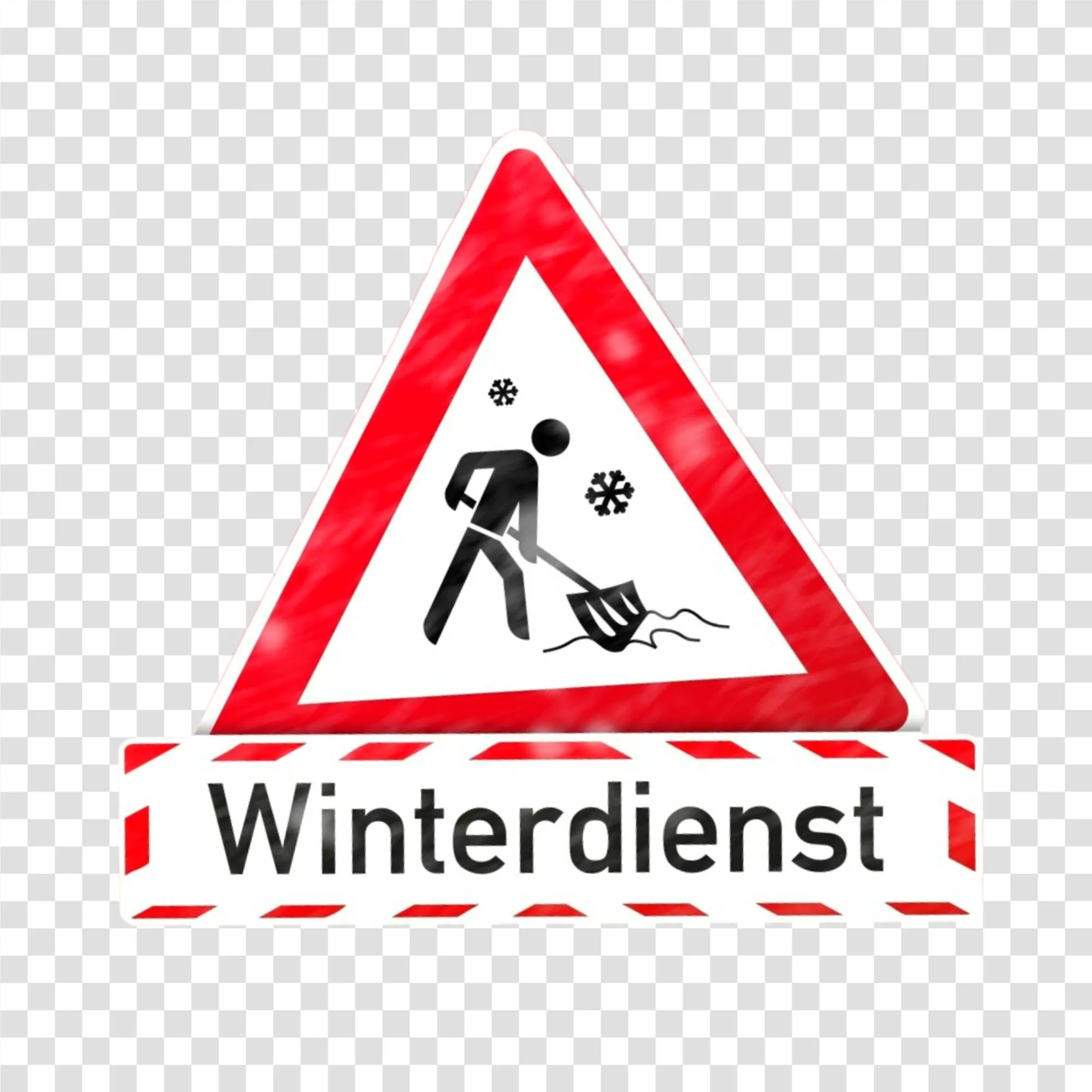 Snow Emergency Sign winter safety caution transparent PNG image