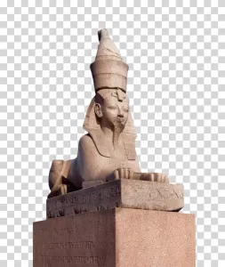 Sphinx mythical creature with lion body transparent PNG image