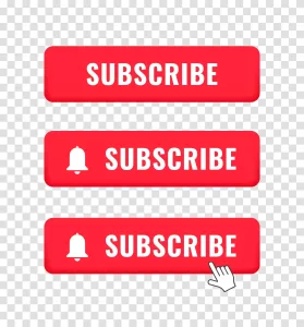 Subscribe button YouTube transparent png image