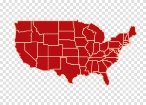 United States map geographical representation transparent PNG image