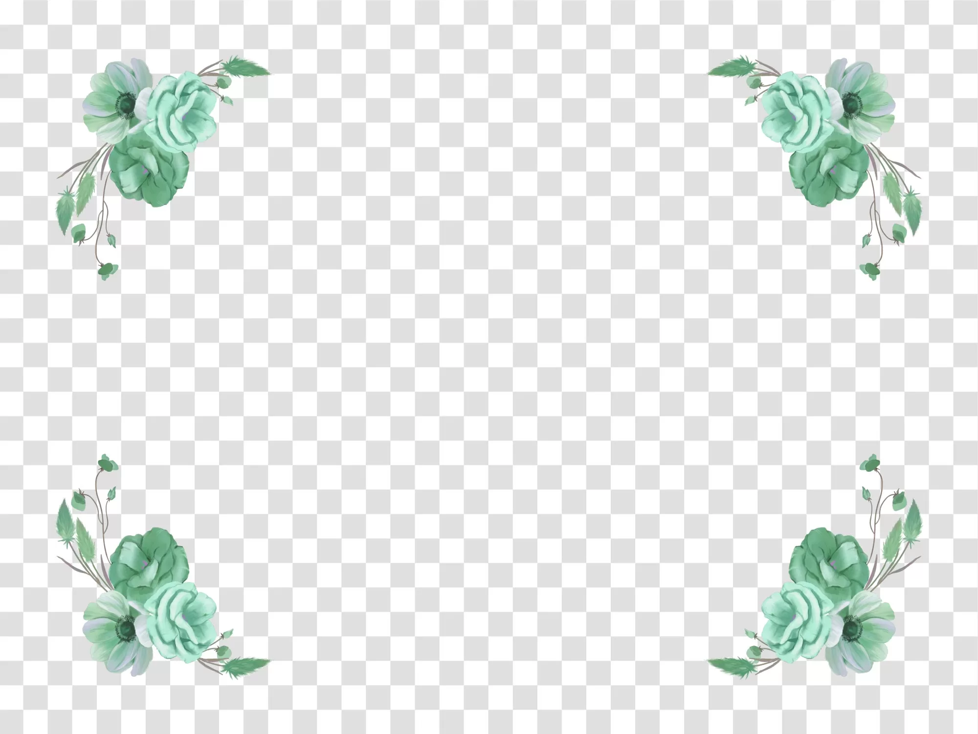 watercolor vintage flowers cards transparent png