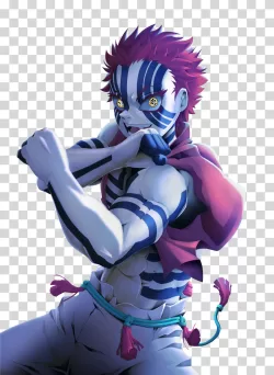 Akaza Upper Moon Three demon slayer Kimetsu no Yaiba transparent PNG image