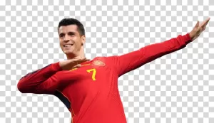 Álvaro Morata Spanish Footballer transparent PNG image