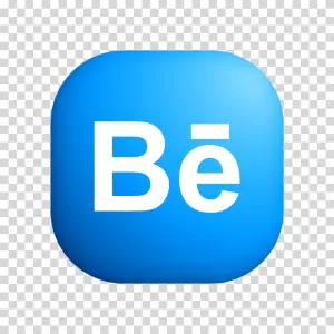 Behance logo icon portfolio online platform transparent PNG image