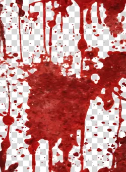 Blood splatters and bloodstains for horror designs transparent PNG images