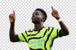 Bukayo Saka English footballer of Arsenal FC transparent PNG image