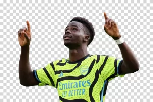 Bukayo Saka English footballer of Arsenal FC transparent PNG image