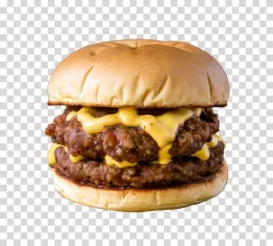 Burger hamburger cheeseburger fast food transparent PNG image