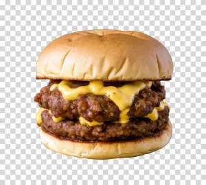 Burger hamburger cheeseburger fast food transparent PNG image