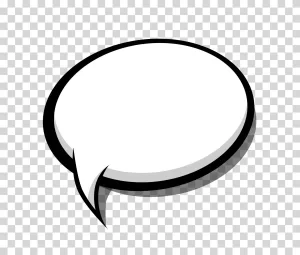 Comic Speech Bubble element for comics and storytelling transparent PNG image