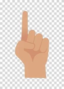 Finger Up Illustration Hand Pointing Up Transparent PNG Image