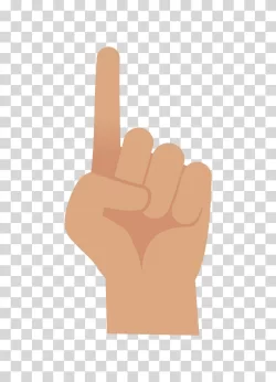 Finger Up Illustration Hand Pointing Up Transparent PNG Image