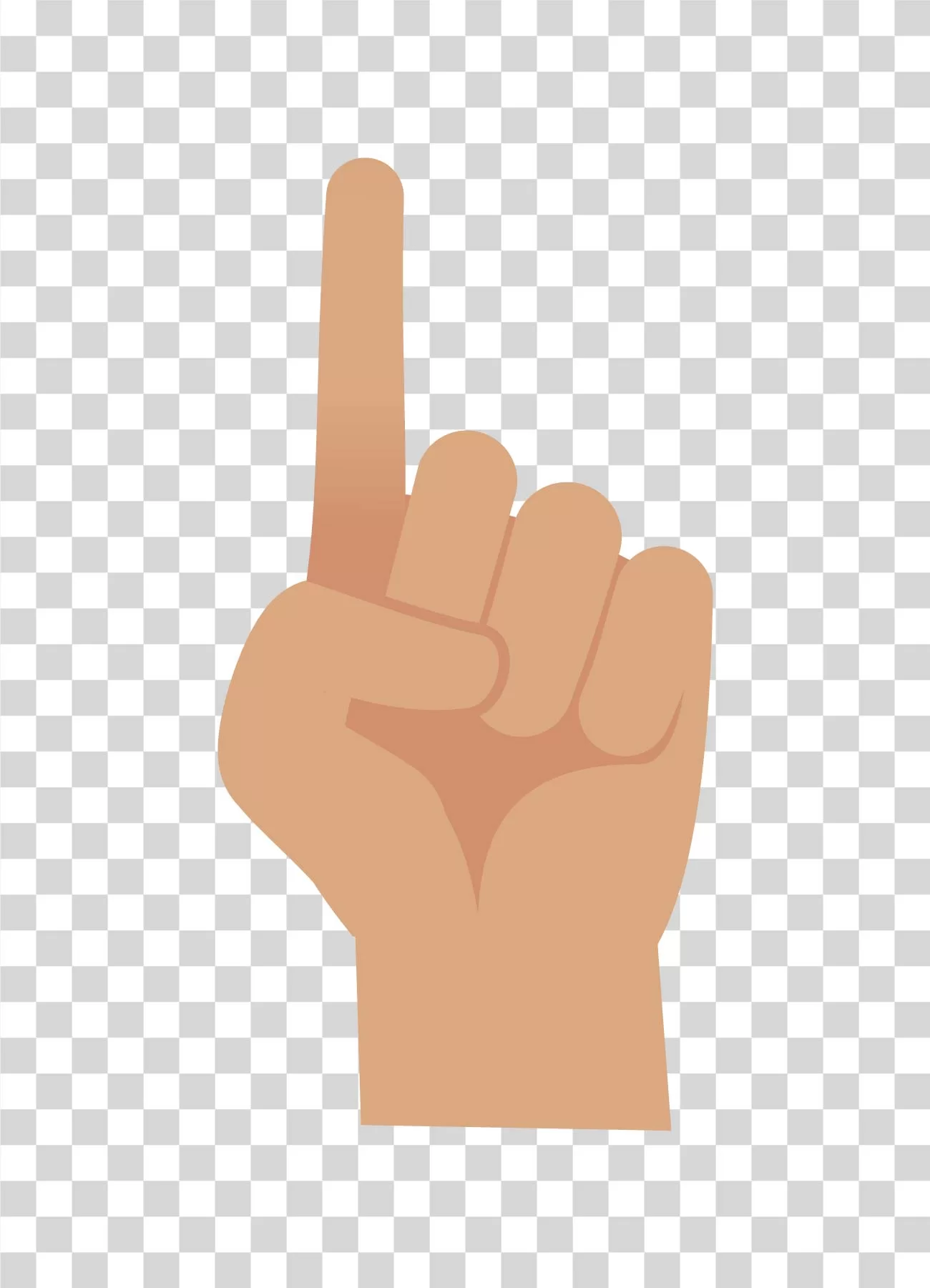Finger Up Illustration Hand Pointing Up Transparent PNG Image