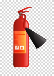 Fire Extinguisher safety device for emergencies firefighting tool transparent PNG image