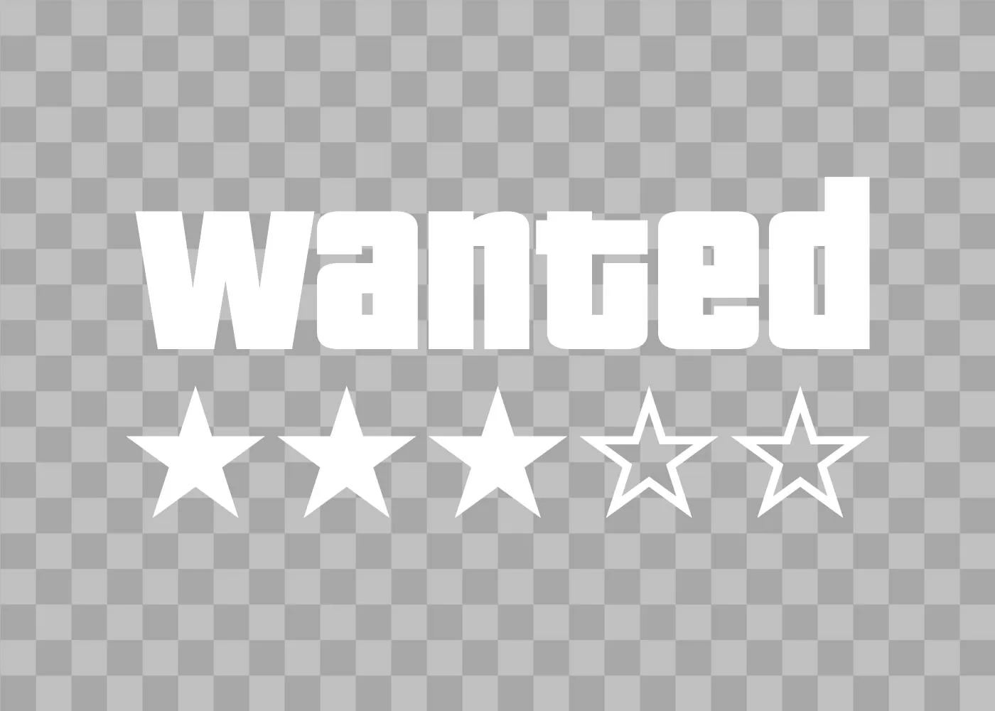 GTA Wanted Level criminal status indicator Grand Theft Auto game transparent PNG image
