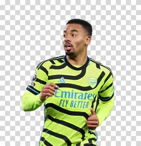 Gabriel Jesus skillful footballer Arsenal transparent PNG image
