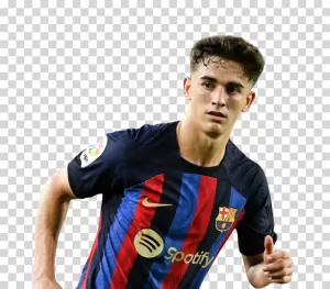 Gavi-talented-footballer-from-Barcelona-transparent -PNG-image-2