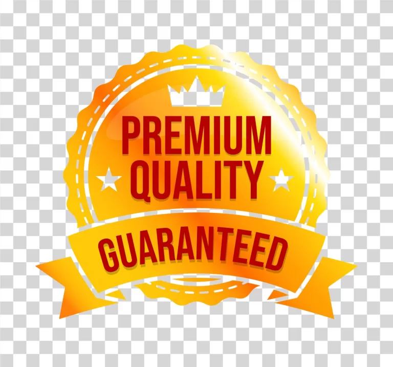 Gold Badge symbol of premium quality and excellence transparent PNG image