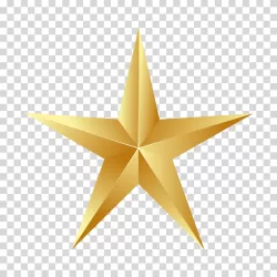 Golden star symbol icon transparent PNG image