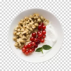 Greek yogurt healthy breakfast creamy bowl transparent PNG image