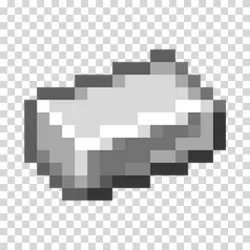 Iron Ingot from Minecraft crucial resource for crafting transparent PNG image