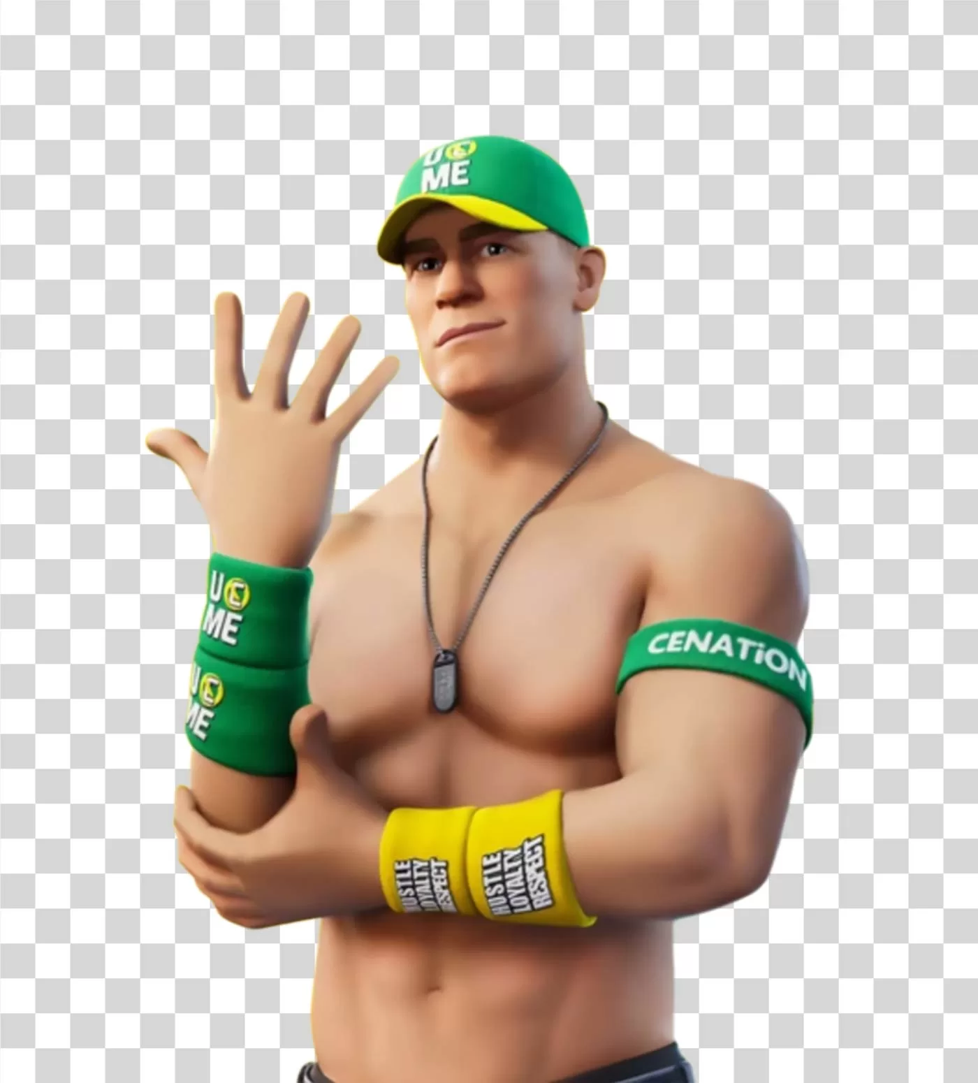 John Cena Fortnite skin WWE Epic games transparent PNG image