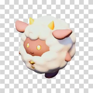 Lamball, Pal from Palworld, sheep creature, transparent PNG image Lamball Pal from Palworld sheep creature transparent PNG image
