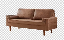 Leather Couch furniture sofa transparent PNG image