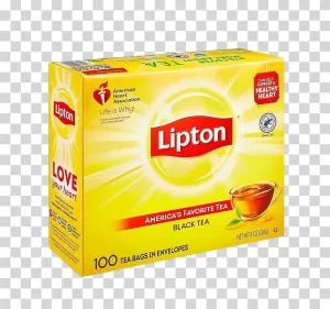 Lipton Black Tea Package beverage packaging transparent PNG image