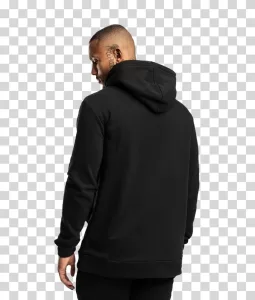 Man wearing black hoodie trendy fashion transparent PNG image