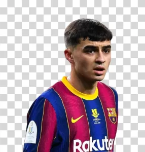 Pedri Spanish footballer of Barcelona FC transparent PNG image