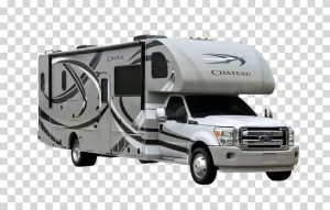 Recreational vehicle RV motorhome travel trailer transparent PNG image