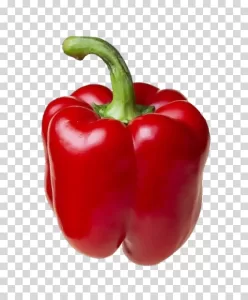 Red bell pepper vegetable ingredient transparent PNG image