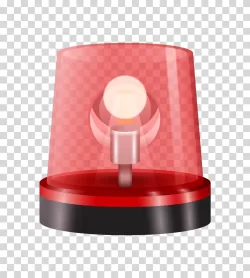 Red siren emergency signaling device police ambulance transparent PNG image